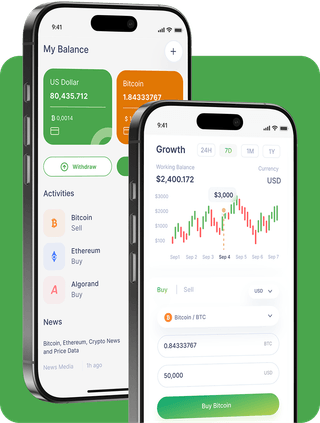 Ferm Deeliendom handelsplatform-interface met realtime marktgegevens